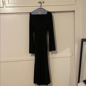 Elegant Black Long Sleeve Dress